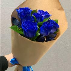 Small Blue Rose Boquet