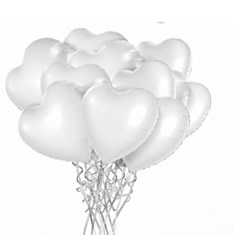 10x White Balloons
